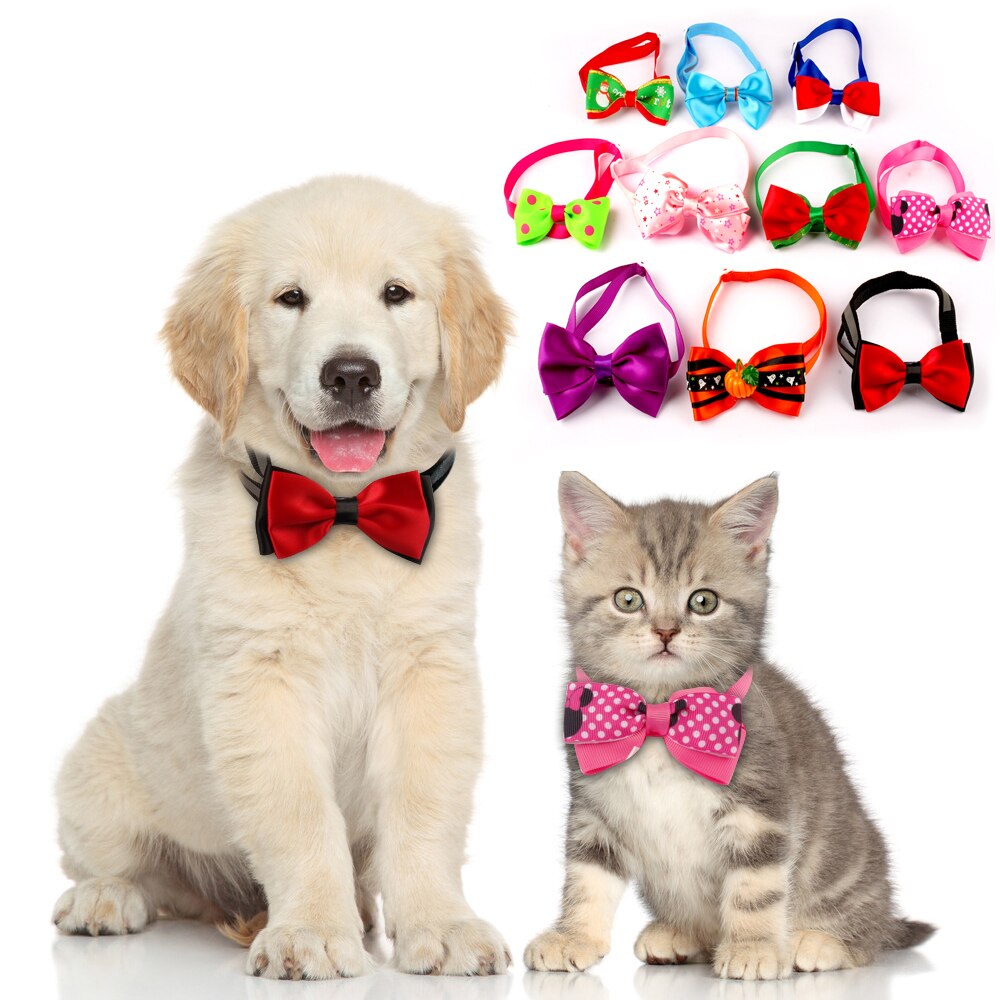 10pcs Dog Cat Bow Tie Dog  Accessories Kitten - Waldessae, the best pet supplies ever