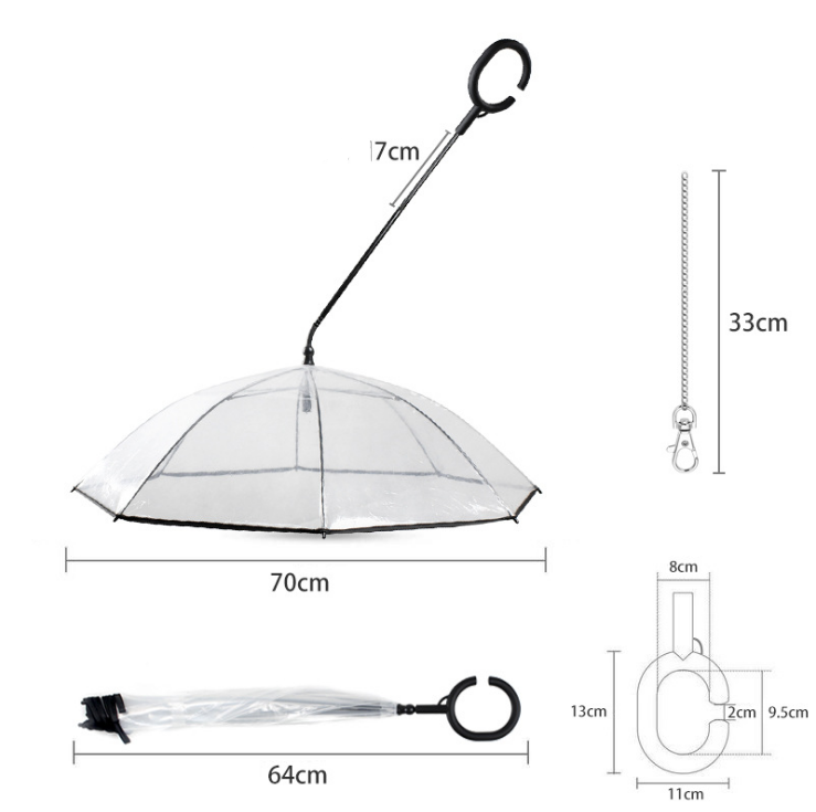 Hot Selling Transparent Pet Supplies Adjustable Pet Umbrella - Waldessae, the best pet supplies ever