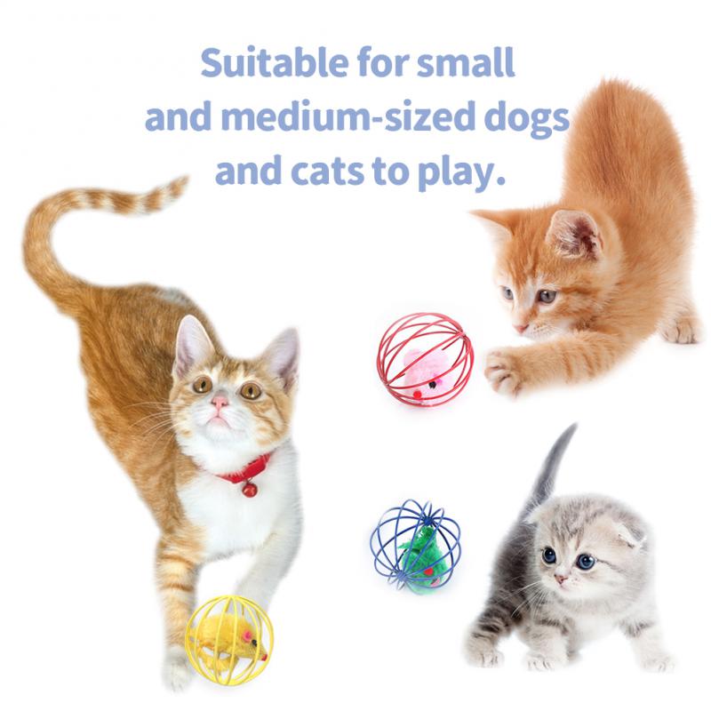 1pc Cat Toy With Bell Mouse Cage Toys Plastic Artificial Colorful Cat - Waldessae, the best pet supplies ever