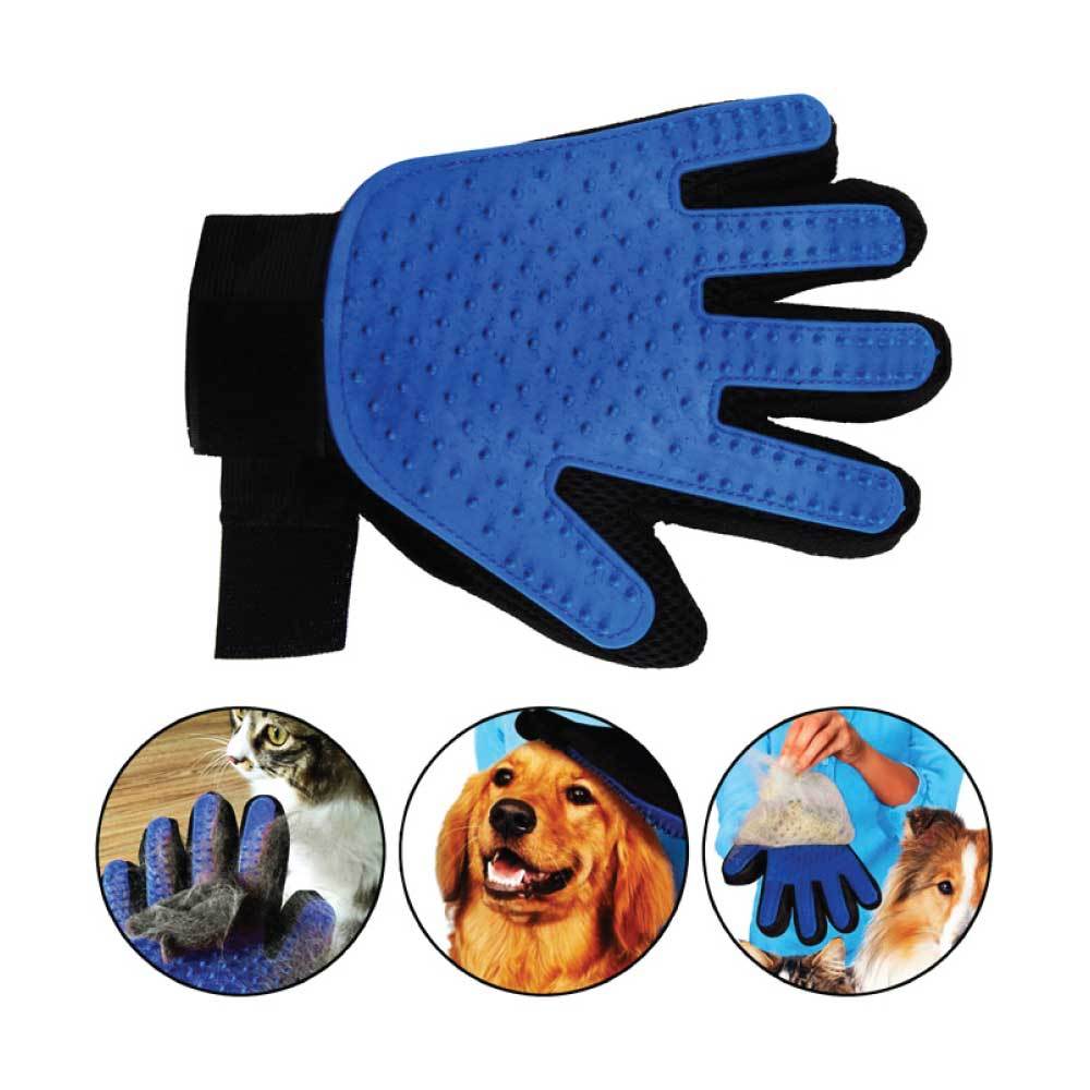 2in1 Pet Deshedding Massage Glove Dog Cat Hair Grooming Remover Right - Waldessae, the best pet supplies ever