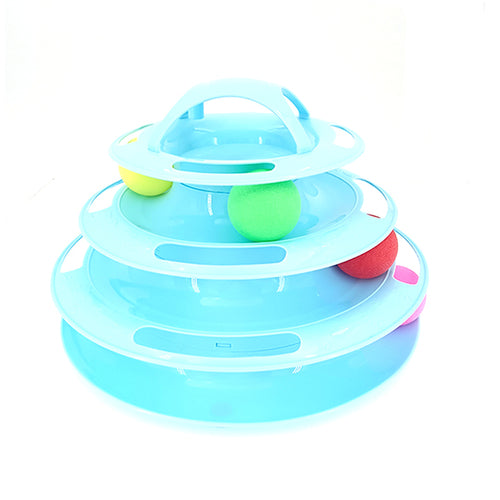 3/4 Levels Cat Toy Tower Tracks Cat Toys Interactive Cat Intelligence - Waldessae, the best pet supplies ever