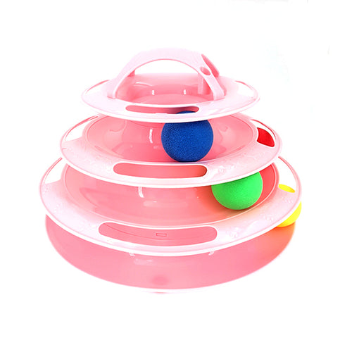 3/4 Levels Cat Toy Tower Tracks Cat Toys Interactive Cat Intelligence - Waldessae, the best pet supplies ever