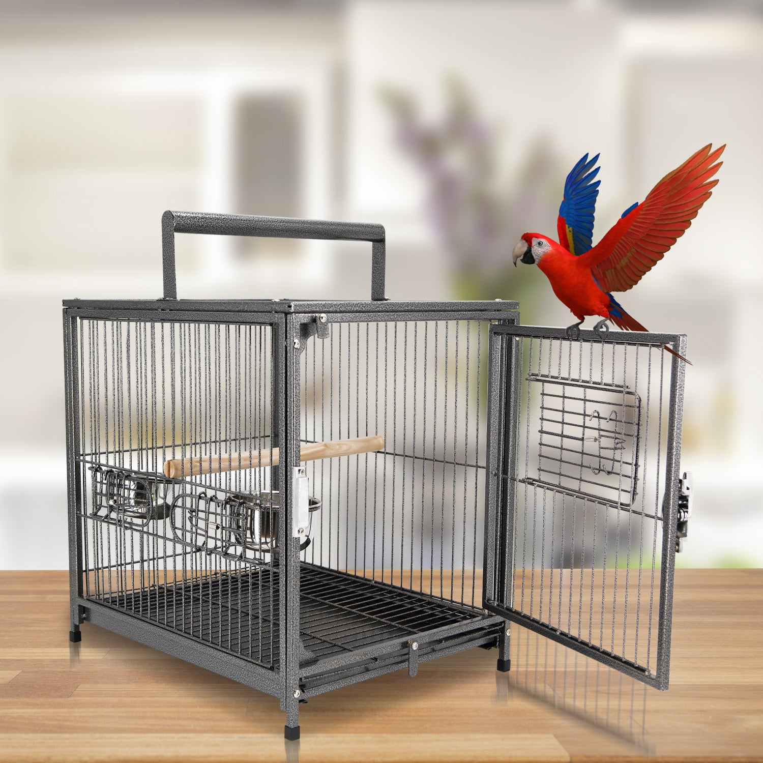 PawHut 22" Bird Carrier Cage Parrot Macaw Travel Cage Portable - Waldessae, the best pet supplies ever