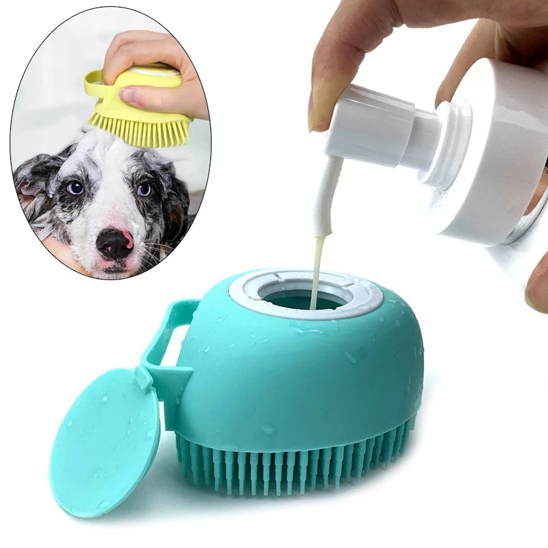 Bathroom Puppy Big Dog Cat Bath Massage Gloves Brush Soft Safety - Waldessae, the best pet supplies ever