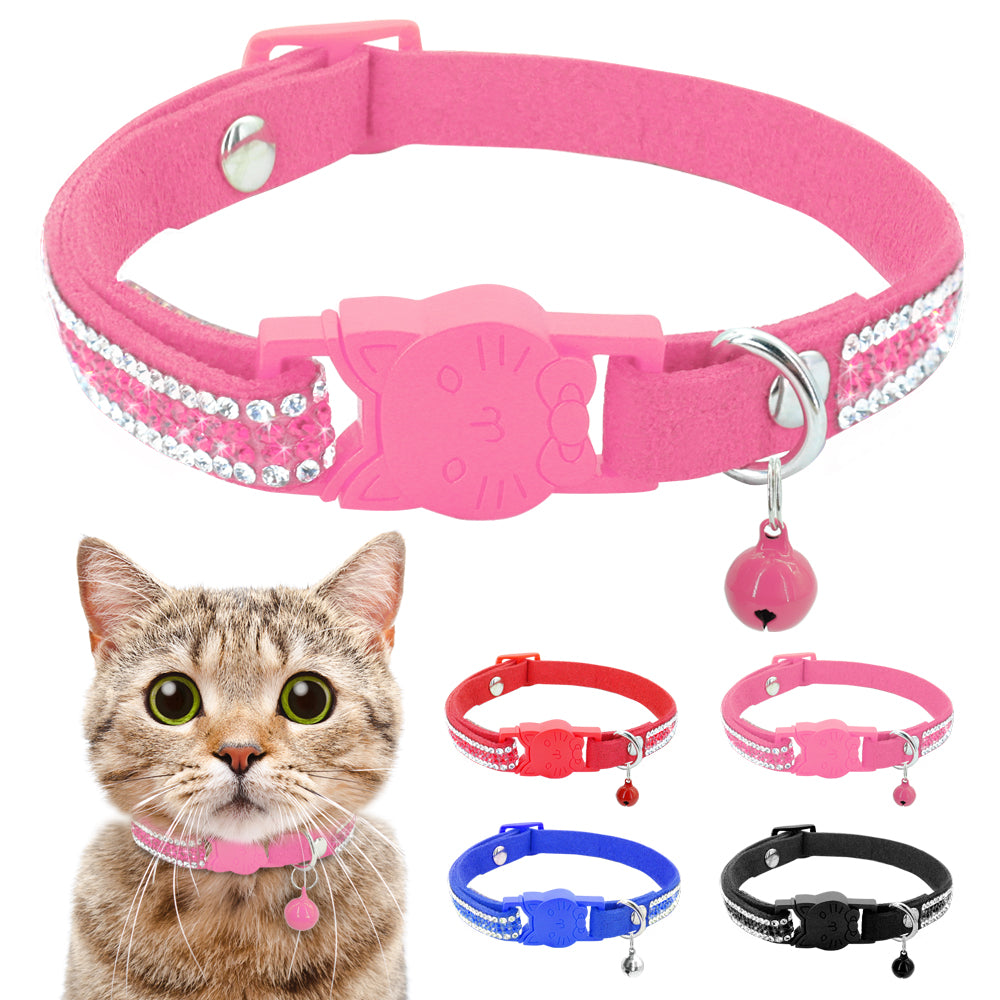 Cat Collar Crystal Cats Accessories Pets Dog Quick - Waldessae, the best pet supplies ever