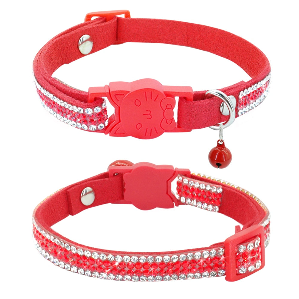 Cat Collar Crystal Cats Accessories Pets Dog Quick - Waldessae, the best pet supplies ever