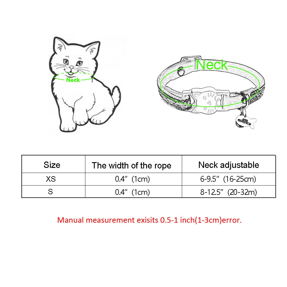 Cat Collar Crystal Cats Accessories Pets Dog Quick - Waldessae, the best pet supplies ever