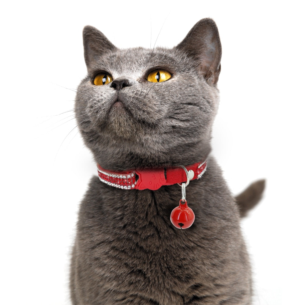 Cat Collar Crystal Cats Accessories Pets Dog Quick - Waldessae, the best pet supplies ever