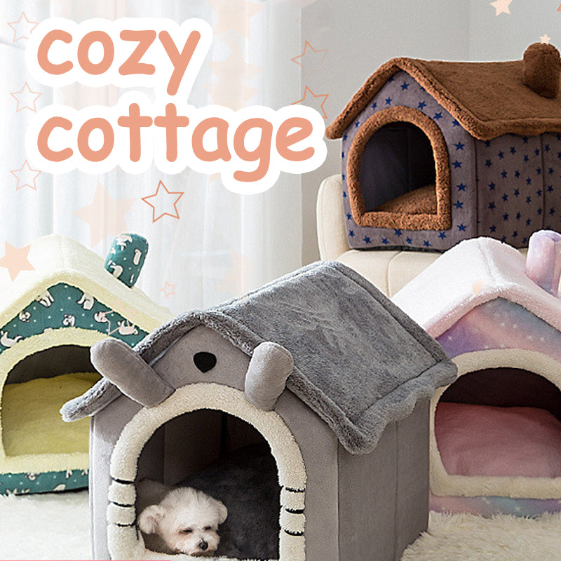 Foldable Deep Sleep Pet Cat House Indoor Warm Cozy Kennel Tent Cat - Waldessae, the best pet supplies ever