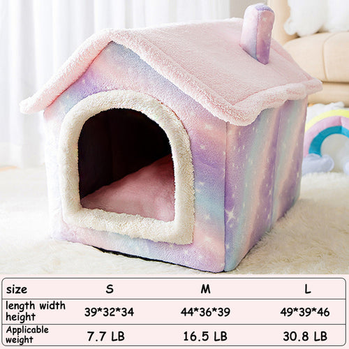 Foldable Deep Sleep Pet Cat House Indoor Warm Cozy Kennel Tent Cat - Waldessae, the best pet supplies ever