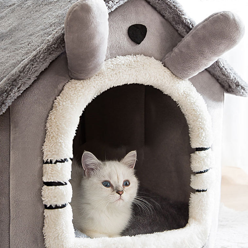 Foldable Deep Sleep Pet Cat House Indoor Warm Cozy Kennel Tent Cat - Waldessae, the best pet supplies ever