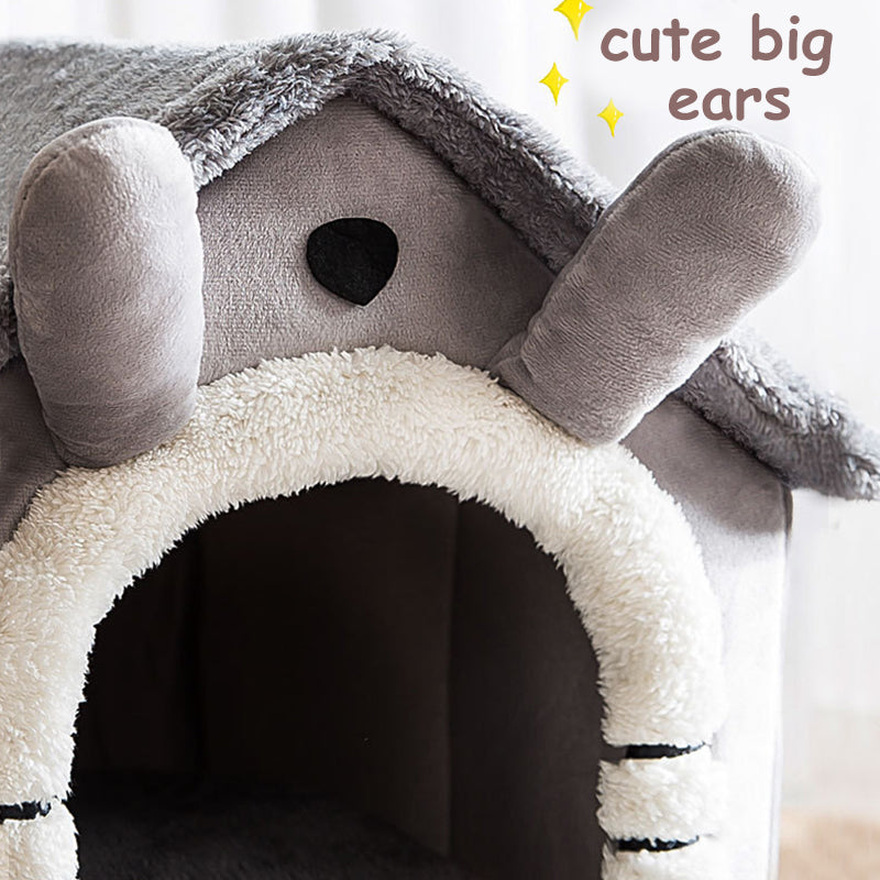 Foldable Deep Sleep Pet Cat House Indoor Warm Cozy Kennel Tent Cat - Waldessae, the best pet supplies ever