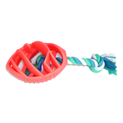 Rubber Football Chew Toy with Tug Rope - Waldessae, the best pet supplies ever