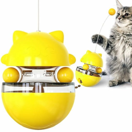 KIMPETS Cats Toy Tumbler Tracks Leaking Food Ball Toys Interactive Cat - Waldessae, the best pet supplies ever