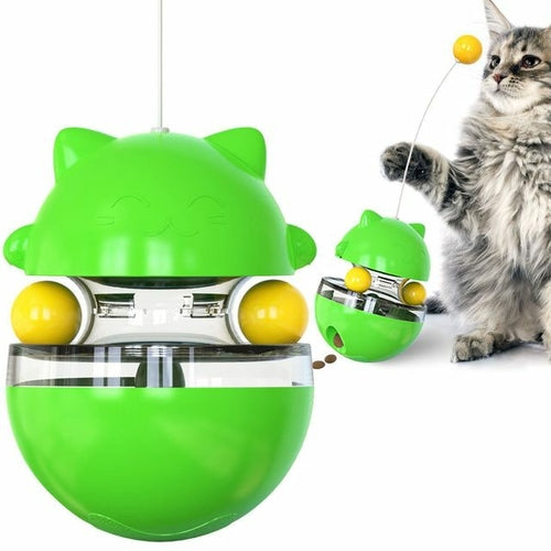 KIMPETS Cats Toy Tumbler Tracks Leaking Food Ball Toys Interactive Cat - Waldessae, the best pet supplies ever