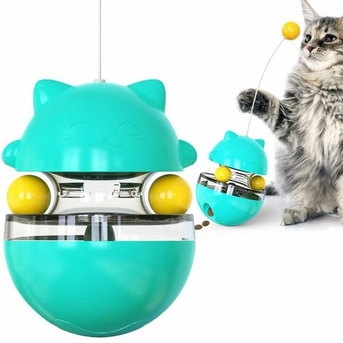 KIMPETS Cats Toy Tumbler Tracks Leaking Food Ball Toys Interactive Cat - Waldessae, the best pet supplies ever