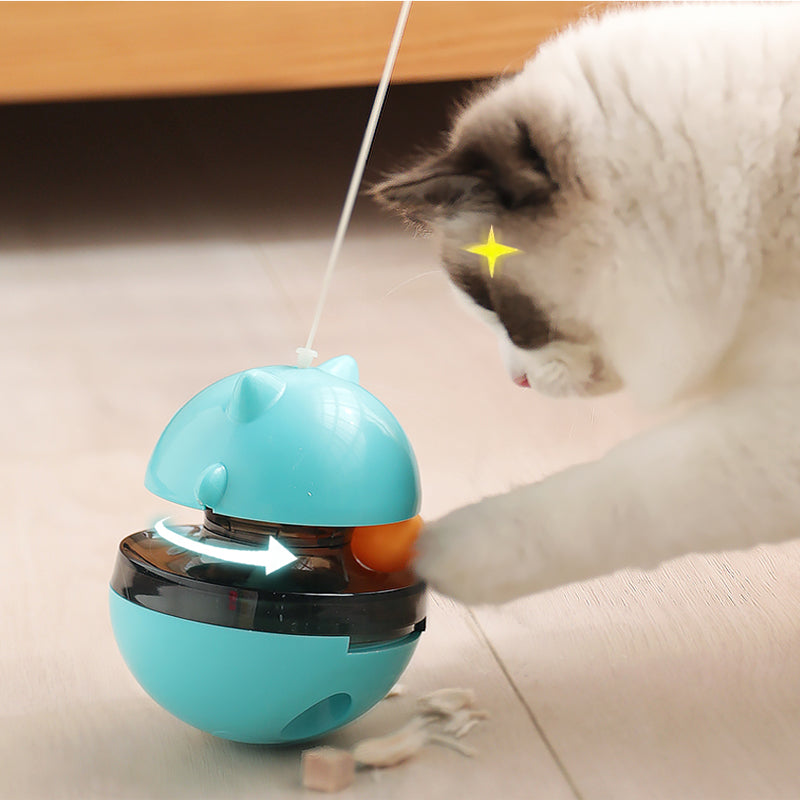 KIMPETS Cats Toy Tumbler Tracks Leaking Food Ball Toys Interactive Cat - Waldessae, the best pet supplies ever