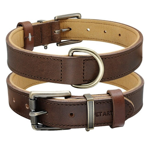 Leather Dog Collar Genuine Leather Pet Dog Collars - Waldessae, the best pet supplies ever