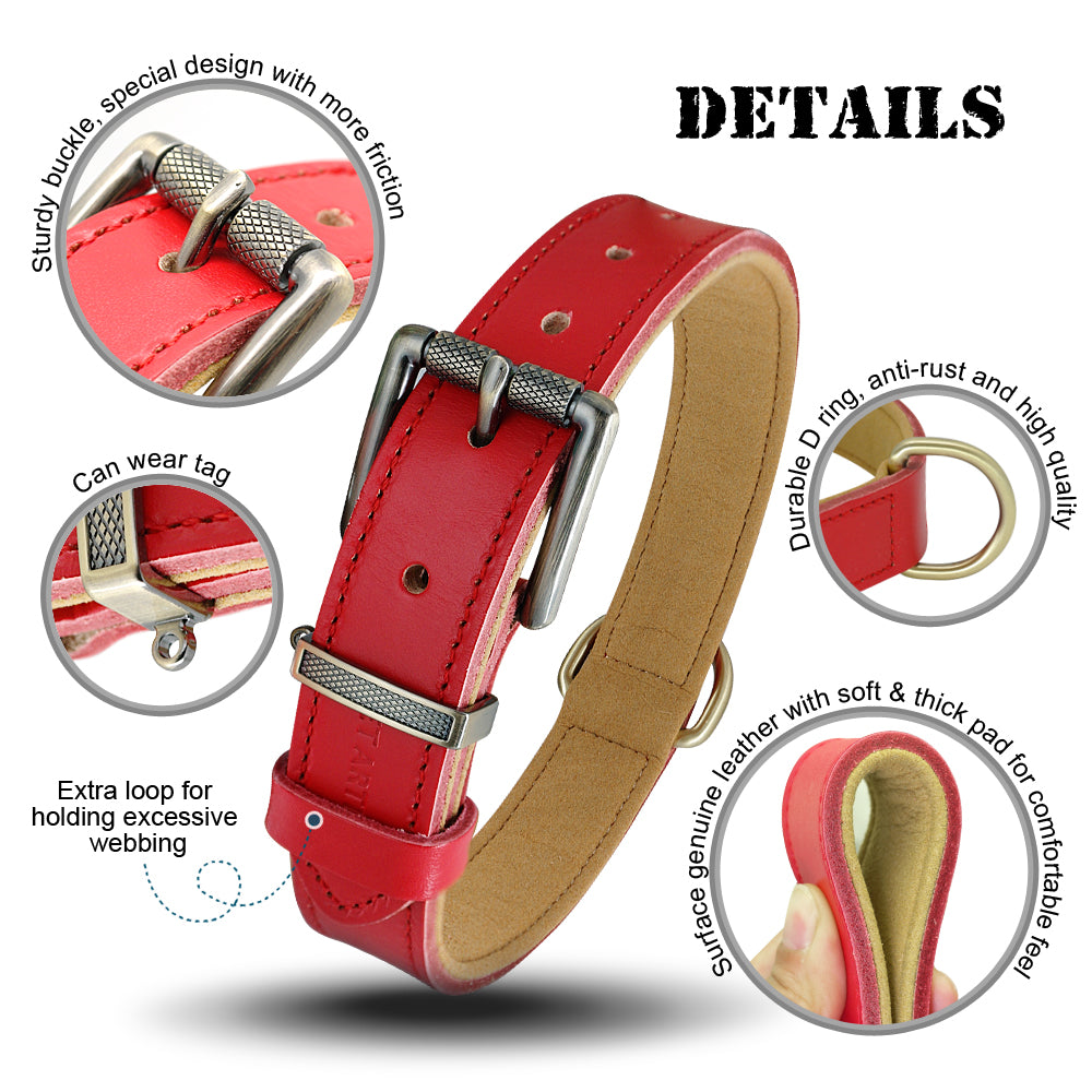 Leather Dog Collar Genuine Leather Pet Dog Collars - Waldessae, the best pet supplies ever