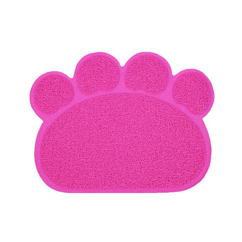 Non slip Pet Cat Litter Mat Paw Print Feeding Bowl Placemat Cat Bed - Waldessae, the best pet supplies ever