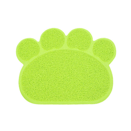 Non slip Pet Cat Litter Mat Paw Print Feeding Bowl Placemat Cat Bed - Waldessae, the best pet supplies ever