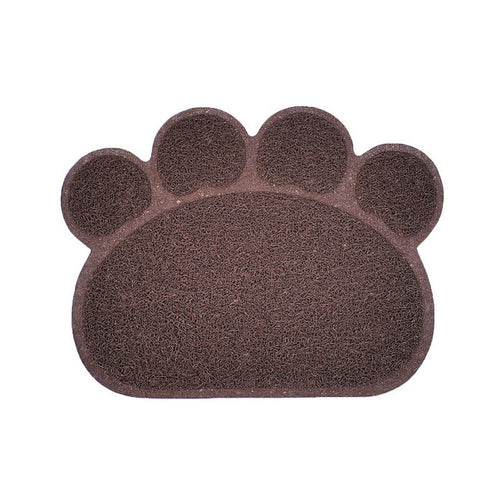 Non slip Pet Cat Litter Mat Paw Print Feeding Bowl Placemat Cat Bed - Waldessae, the best pet supplies ever