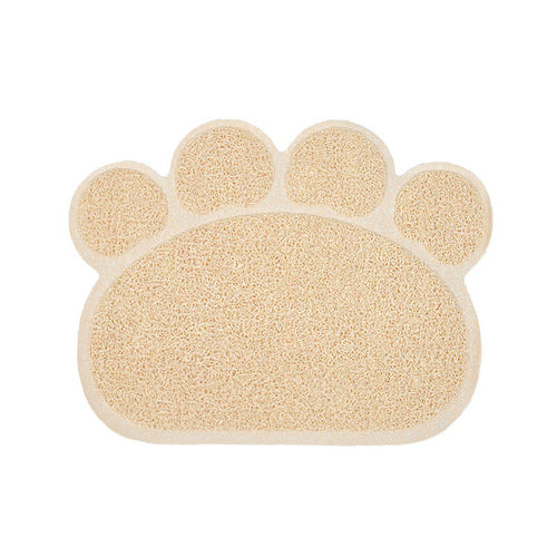 Non slip Pet Cat Litter Mat Paw Print Feeding Bowl Placemat Cat Bed - Waldessae, the best pet supplies ever