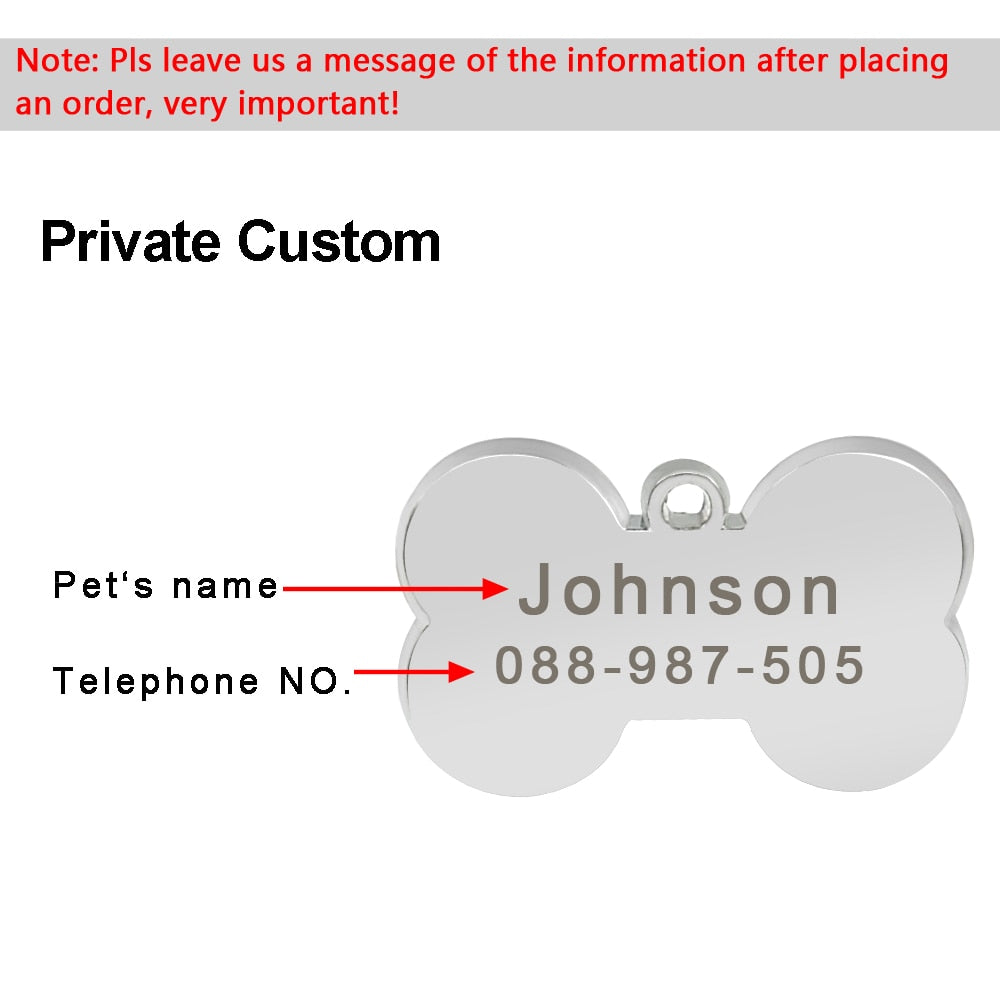 Personalized Dog ID Tag Pet Dog Accessories - Waldessae, the best pet supplies ever