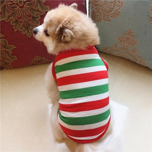 Pet Dog Clothing Cotton Stripe Vest Puppy Cotton - Waldessae, the best pet supplies ever