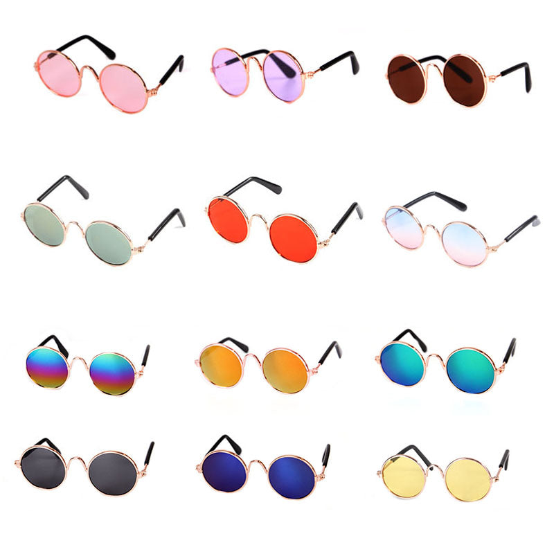 Pet Products Lovely Vintage Round Cat Sunglasses Reflection Eye Wear - Waldessae, the best pet supplies ever