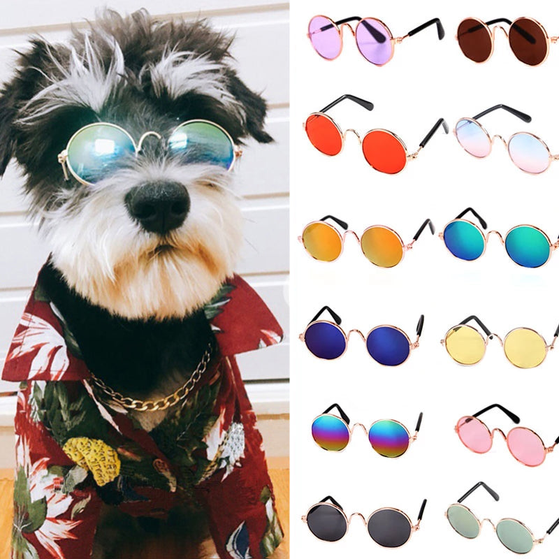 Pet Products Lovely Vintage Round Cat Sunglasses Reflection Eye Wear - Waldessae, the best pet supplies ever