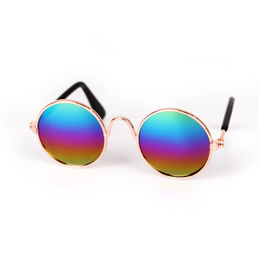 Pet Products Lovely Vintage Round Cat Sunglasses Reflection Eye Wear - Waldessae, the best pet supplies ever