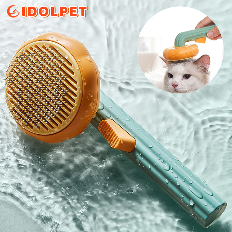 Pumpkin Pet Brush, Self Cleaning Slicker Brush for Shedding Dog Cat - Waldessae, the best pet supplies ever