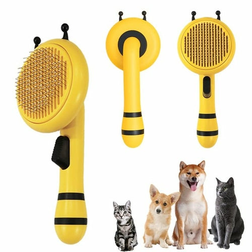 Pumpkin Pet Brush, Self Cleaning Slicker Brush for Shedding Dog Cat - Waldessae, the best pet supplies ever