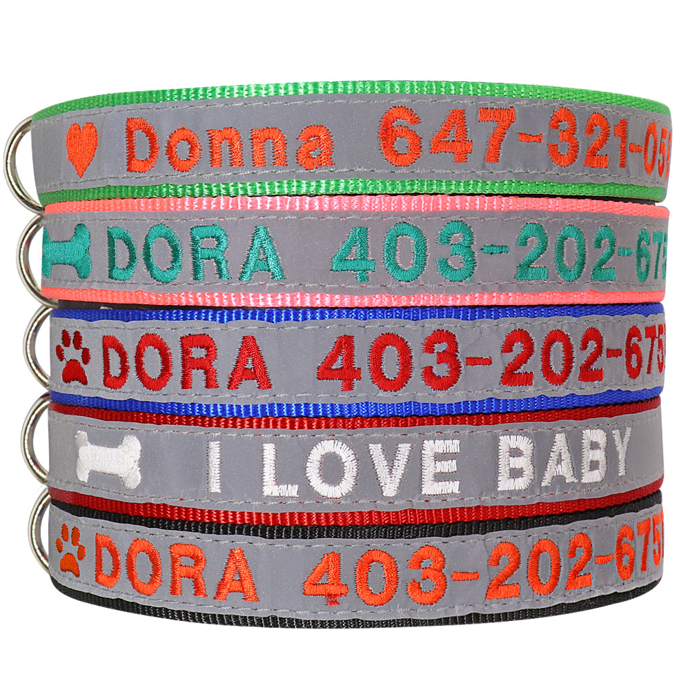 Reflective Custom Dog Collar Personalized - Waldessae, the best pet supplies ever