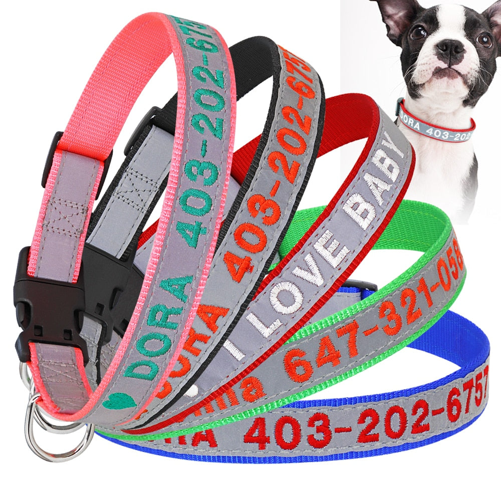 Reflective Custom Dog Collar Personalized - Waldessae, the best pet supplies ever