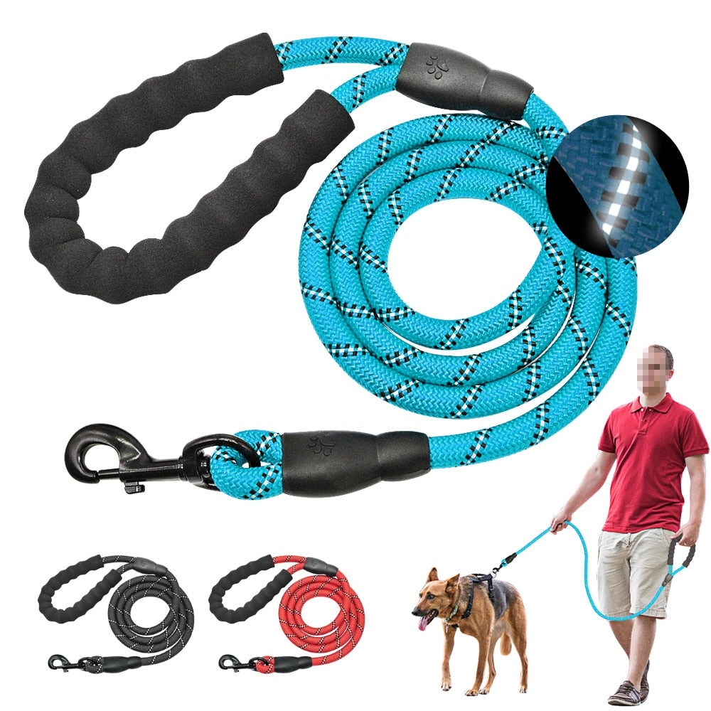 Reflective Large Dog Leash Nylon Rope Pet Running - Waldessae, the best pet supplies ever