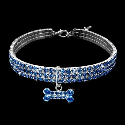 Rhinestone Dog Necklace Collar Pet Dog Accessories - Waldessae, the best pet supplies ever