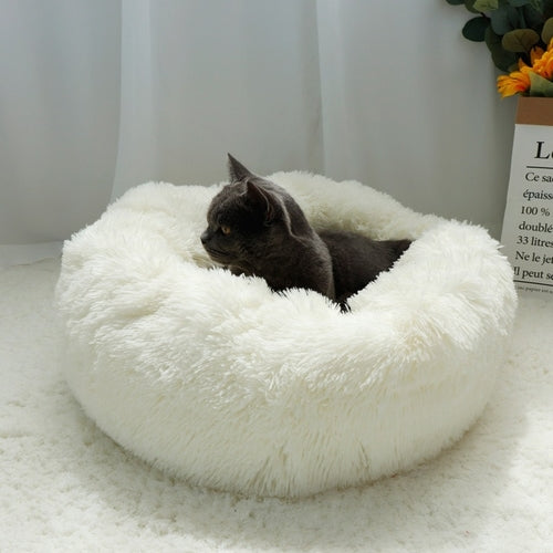 Round Plush Dog Cat Bed Pet House Mat Soft Puppy - Waldessae, the best pet supplies ever