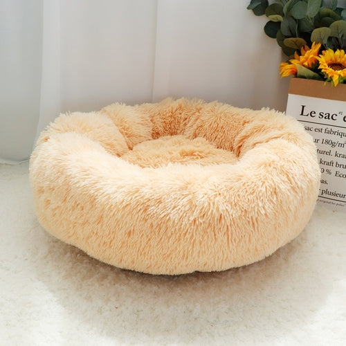 Round Plush Dog Cat Bed Pet House Mat Soft Puppy - Waldessae, the best pet supplies ever