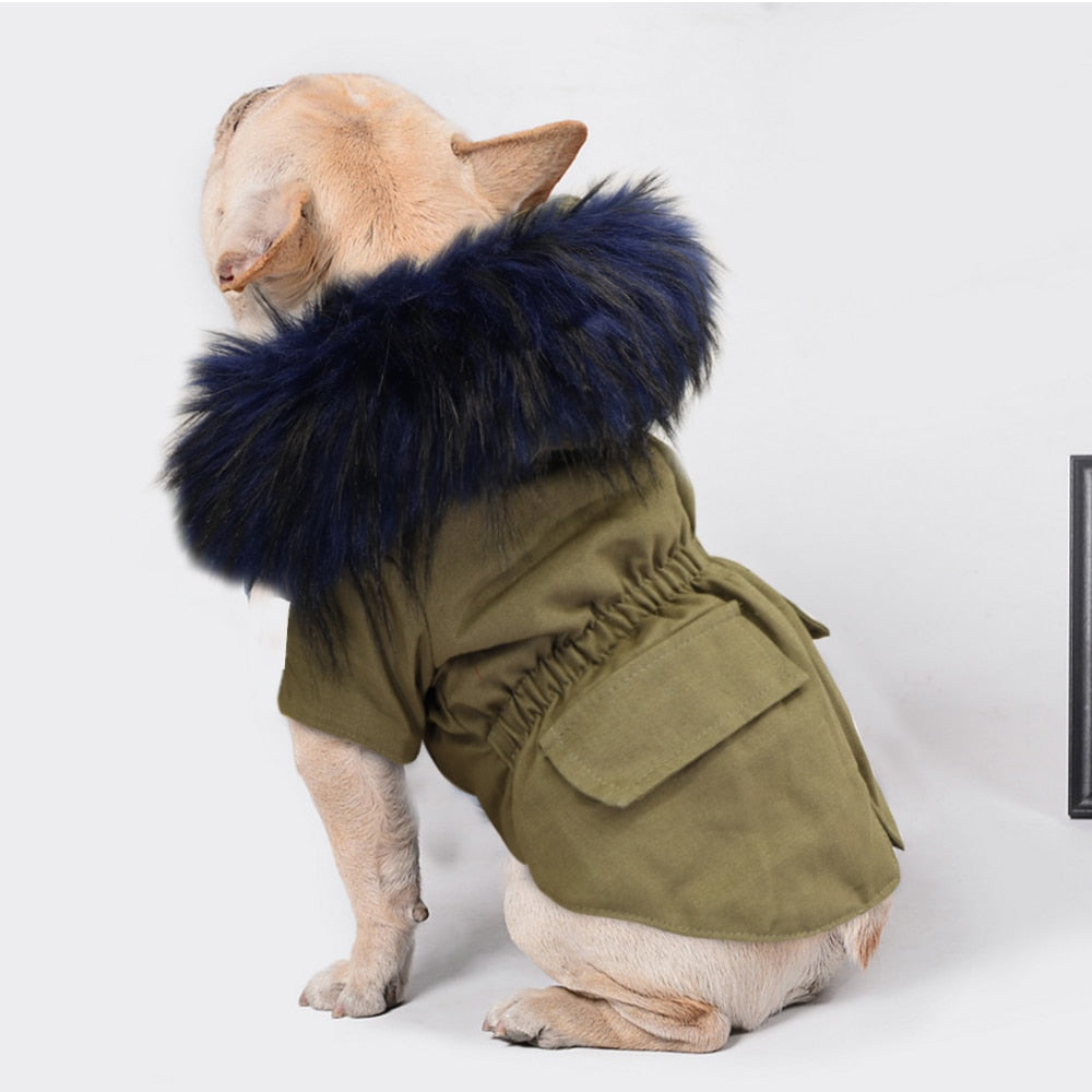 Warm Winter Dog Clothes Luxury Fur Dog Coat - Waldessae, the best pet supplies ever