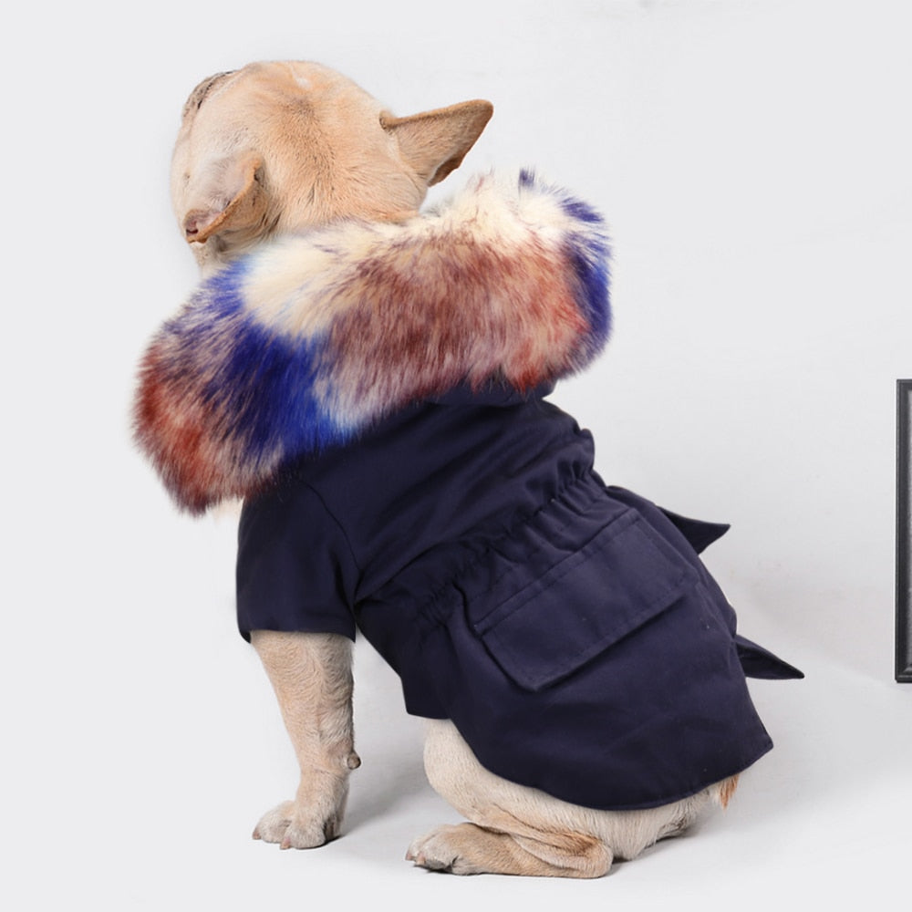 Warm Winter Dog Clothes Luxury Fur Dog Coat - Waldessae, the best pet supplies ever