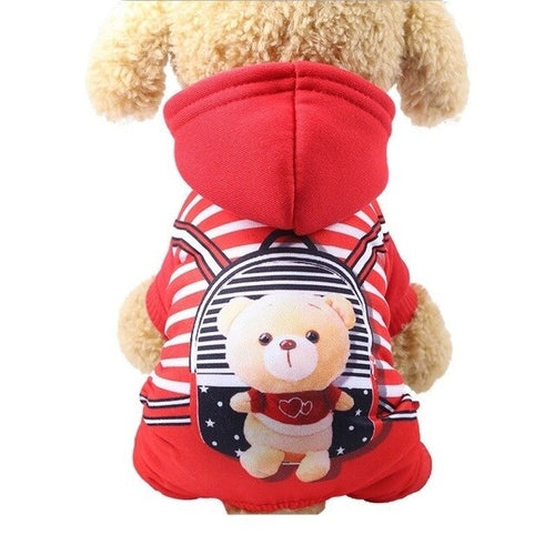 Winter Warm Pet Dog Clothes Four legs Hoodie Small - Waldessae, the best pet supplies ever
